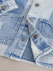 Blue Denim Overshirt Denim Patchwork Shirt (3mths-7yrs) - Image 7 of 8