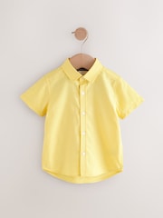 Yellow Short Sleeve Oxford School Shirt (3mths-7yrs) - Image 5 of 5