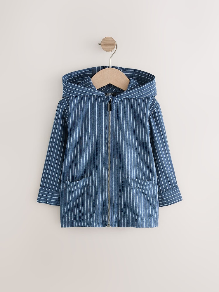 Blue Stripe Zip Through Hoodie (3mths-7yrs) - Image 1 of 10