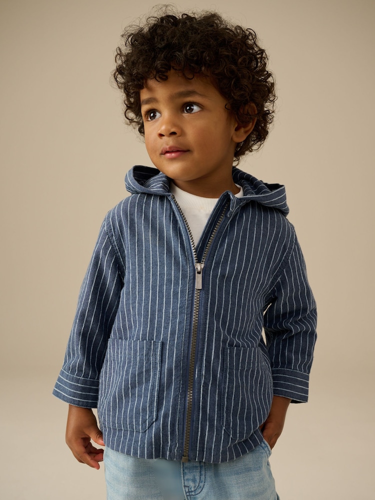 Blue Stripe Zip Through Hoodie (3mths-7yrs) - Image 2 of 10