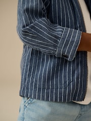 Blue Stripe Zip Through Hoodie (3mths-7yrs) - Image 6 of 10