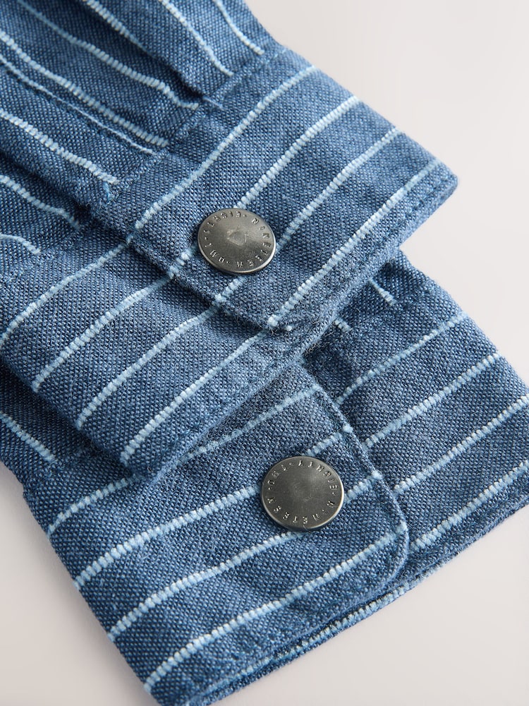 Blue Stripe Zip Through Hoodie (3mths-7yrs) - Image 8 of 10