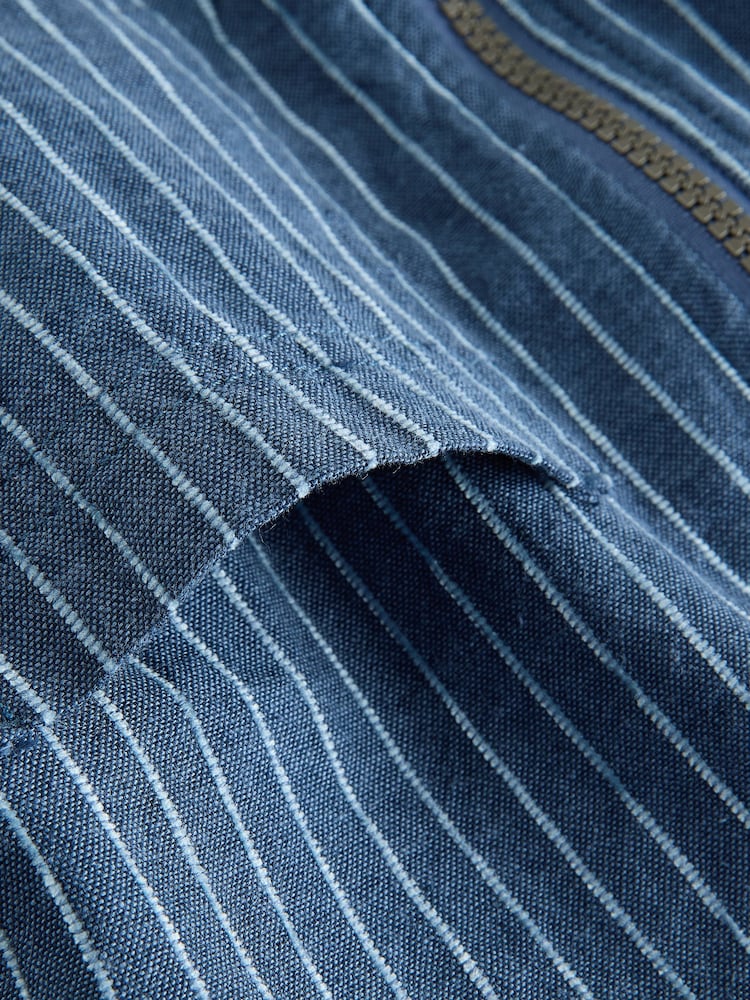 Blue Stripe Zip Through Hoodie (3mths-7yrs) - Image 9 of 10