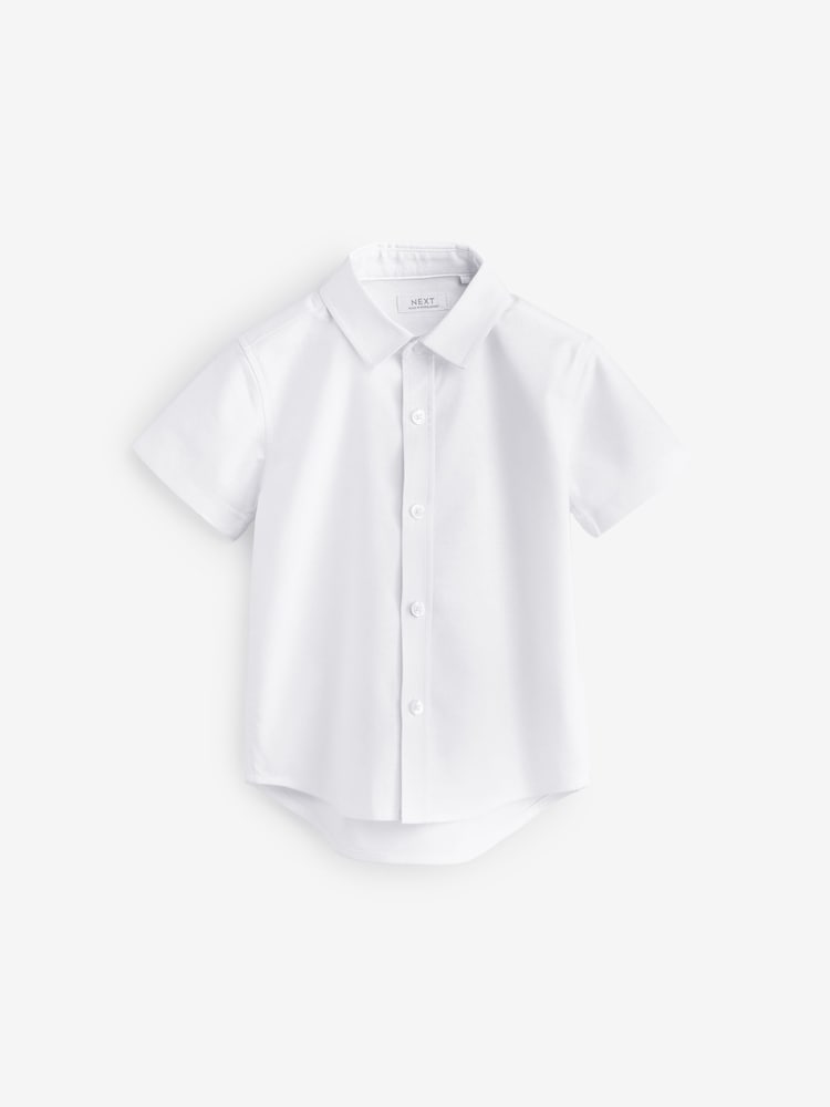 White Plain Short Sleeve Oxford Shirt (3mths-7yrs) - Image 1 of 4
