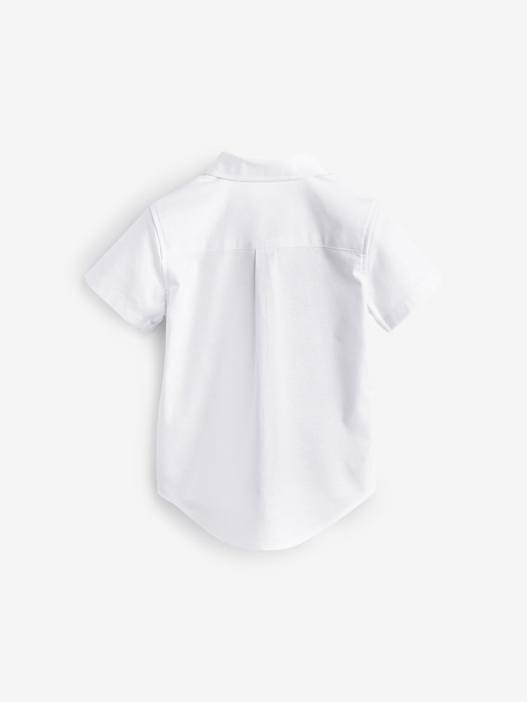 White Plain Short Sleeve Oxford Shirt (3mths-7yrs) - Image 2 of 4