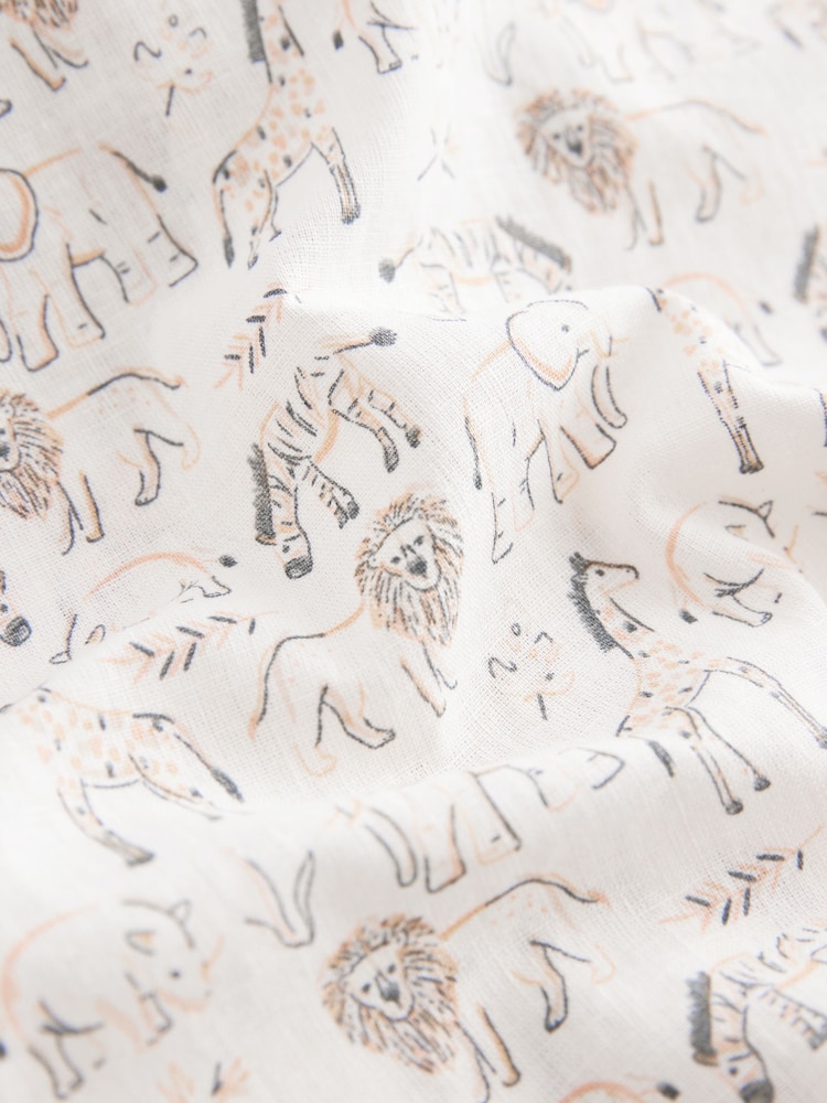 Ecru Safari Bowtie Shirt Short Sleeve Printed Shirt and Bowtie Set (3mths-7yrs) - Image 5 of 5