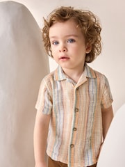 Multi Short Sleeves Textured Stripe Shirt (3mths-7yrs) - Image 1 of 7