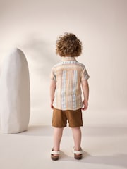 Multi Short Sleeves Textured Stripe Shirt (3mths-7yrs) - Image 3 of 7