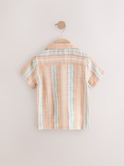 Multi Short Sleeves Textured Stripe Shirt (3mths-7yrs) - Image 5 of 7
