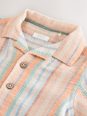 Multi Short Sleeves Textured Stripe Shirt (3mths-7yrs) - Image 6 of 7