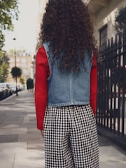 Blue 100% Cotton Denim Waistcoat (3-16yrs) - Image 4 of 11