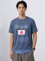 Religion Blue Japan T-Shirt - Image 4 of 7