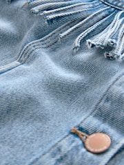 Blue Denim 100% Cotton Fringed Shacket (3-16yrs) - Image 12 of 12
