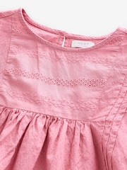 Pink Long Sleeve Frill 100% Cotton Blouse (3-16yrs) - Image 8 of 9