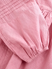Pink Long Sleeve Frill 100% Cotton Blouse (3-16yrs) - Image 9 of 9