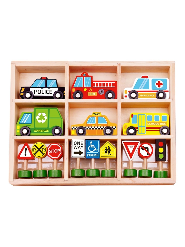 Tooky Toy Wooden Transportation & Street Signs Set - Image 3 of 3