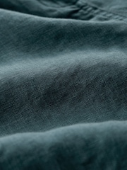Seasalt Cornwall Blue Penderleith 100% Linen Shorts - Image 6 of 6