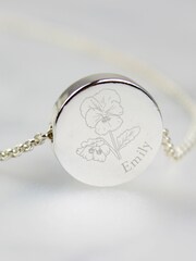Personalised February Birth Flower Necklace and Box by PMC - Image 3 of 4