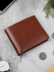 Personalised Hidden Message Brown Leather Wallet by PMC - Image 3 of 3