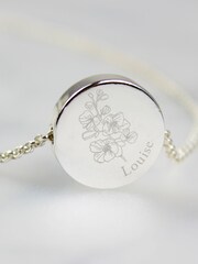 Personalised July Birth Flower Necklace and Box by PMC - Image 3 of 4
