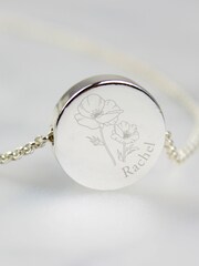 Personalised August Birth Flower Necklace and Box by PMC - Image 3 of 4
