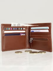 PMC Personalised Compass Leather Brown Wallet - Image 3 of 3