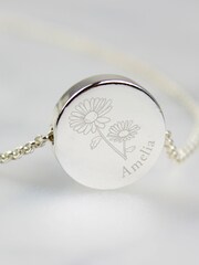 Personalised April Birth Flower Necklace and Box by PMC - Image 3 of 4
