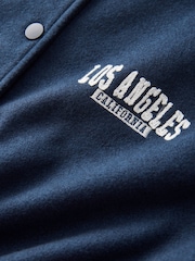 Navy Blue Varsity Lounge Jacket - Image 8 of 10