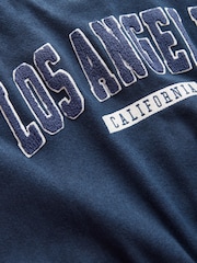 Navy Blue Varsity Lounge Jacket - Image 9 of 10
