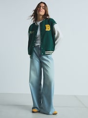Green Varsity Lounge Jacket - Image 1 of 11