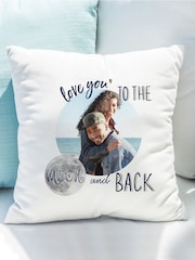Personalised Moon and Back Photo Upload Cushion by PMC - Image 2 of 3