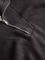 Chocolate Brown Half Zip Knit Jumper - Image 7 of 7