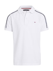 Tommy Hilfiger White Regular Fit Monotype 100% Cotton Polo Shirt - Image 4 of 6