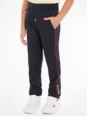 Tommy Hilfiger Blue Regular Fit Tape Sweatpants - Image 1 of 6