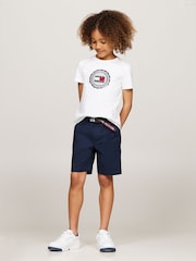 Синий - Зауженные шорты Tommy Hilfiger - Изображение 2 из 4