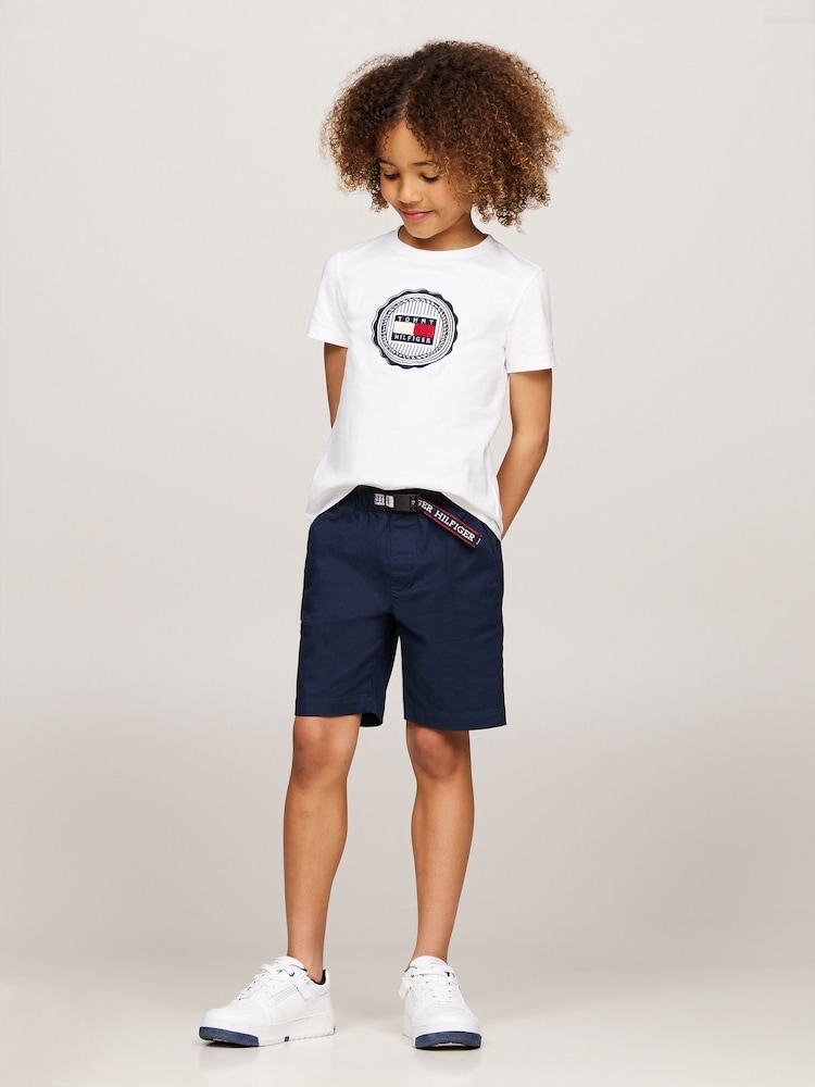 Синий - Зауженные шорты Tommy Hilfiger - Изображение 2 из 4 Синий - Зауженные шорты Tommy Hilfiger - Изображение 2 из 4
