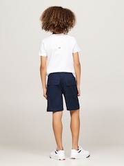 Синий - Зауженные шорты Tommy Hilfiger - Изображение 3 из 4