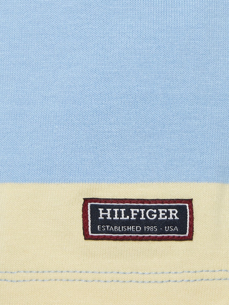 Tommy Hilfiger Yellow Colourblock Polo Sweatshirt - Image 6 of 6 Tommy Hilfiger Yellow Colourblock Polo Sweatshirt - Image 6 of 6