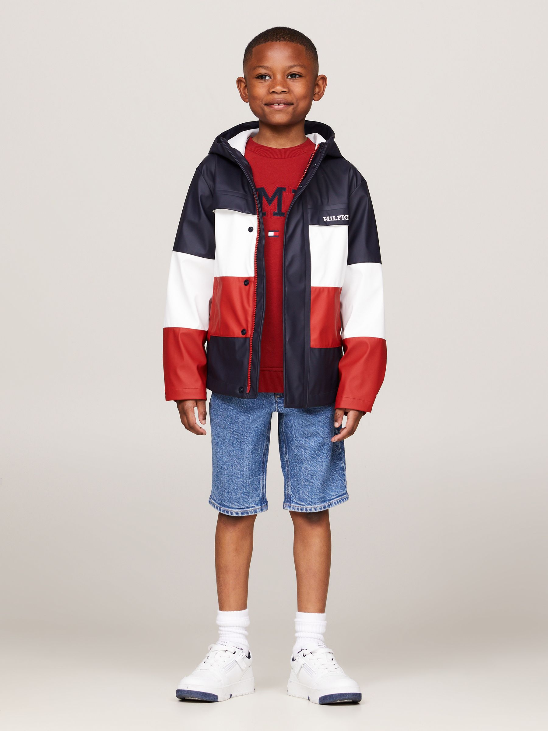 Tommy hilfiger colour block windbreaker on sale