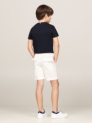 Белый - Зауженные шорты Tommy Hilfiger - Изображение 3 из 4