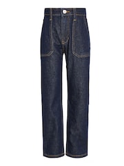 Tommy Hilfiger Black Skater Rinse Washed Cargo 100% Cotton Jeans - Image 4 of 6