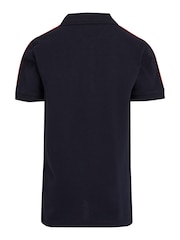 Tommy Hilfiger Blue Regular Fit Monotype 100% Cotton Polo Shirt - Image 5 of 6