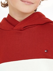 Tommy Hilfiger White Colourblock Fleece Hoodie - Image 2 of 5