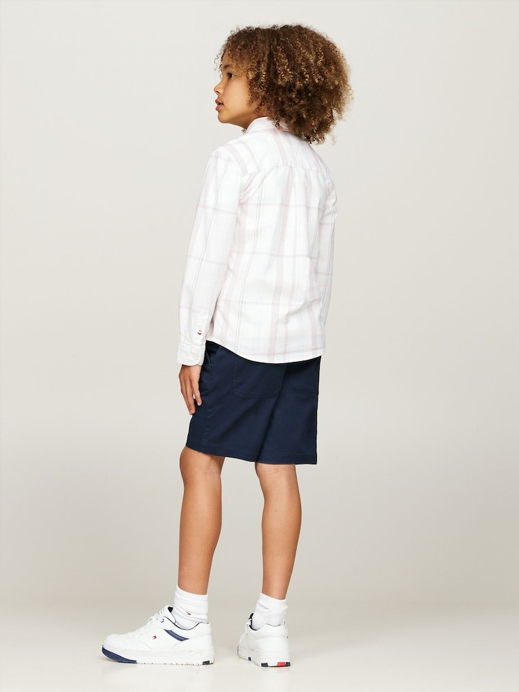 Tommy Hilfiger Red Regular Fit Checkered Shirt - Image 2 of 5 Tommy Hilfiger Red Regular Fit Checkered Shirt - Image 2 of 5