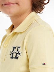 Tommy Hilfiger Yellow Regular Fit Short Sleeved 100% Cotton Polo Shirt - Image 3 of 6