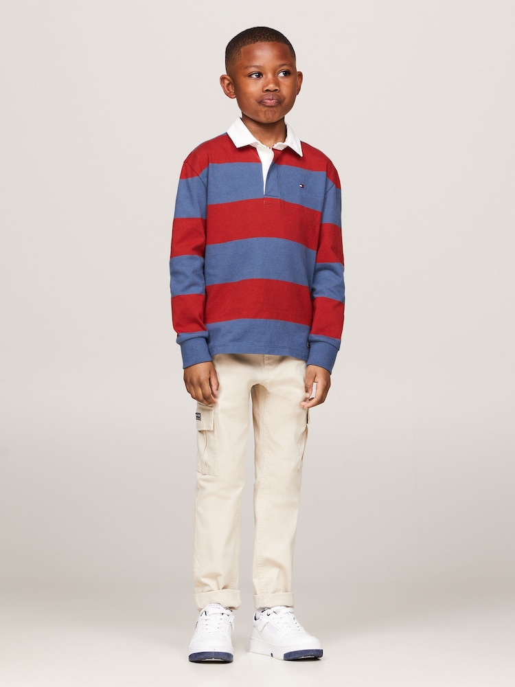 Tommy Hilfiger Blue Colourblock Polo Sweatshirt - Image 1 of 4