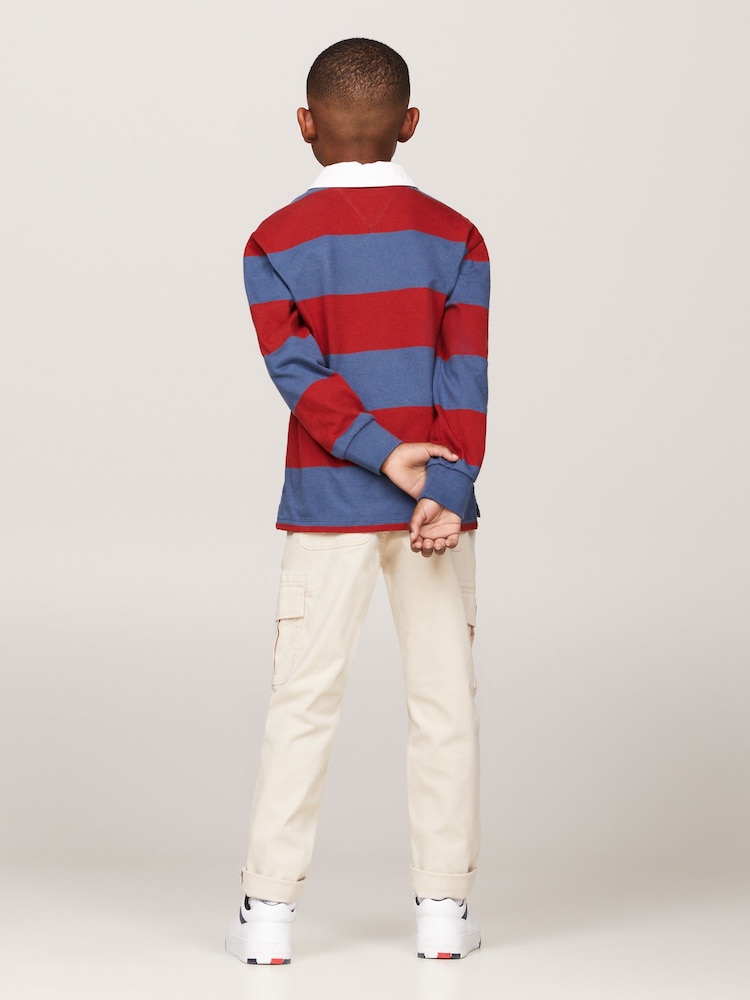 Tommy Hilfiger Blue Colourblock Polo Sweatshirt - Image 2 of 4