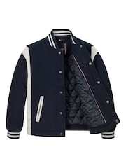 Tommy Hilfiger Blue Padded Bomber Jacket - Image 2 of 4