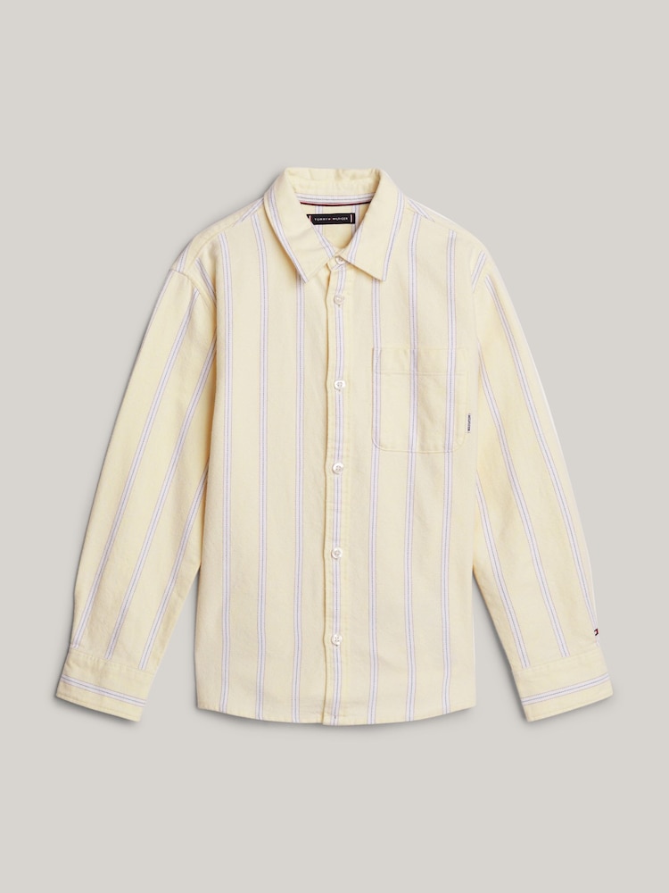Tommy Hilfiger Yellow Monotype Stripes Shirt - Image 4 of 4