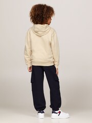 Tommy Hilfiger White Varsity Embroidered 100% Cotton Hoodie - Image 2 of 4